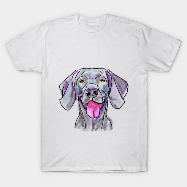 The happy Weimaraner Love of My Life T-Shirt by lalanny